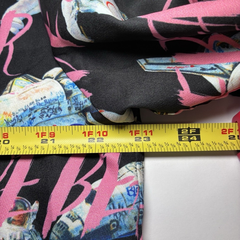 Gloomy Bear Mens Large Short Sleeve Button Up Tide Bear Space Shuttle Shirt - Picture 6 of 7